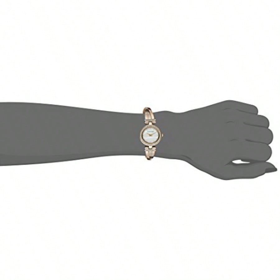 Women's Premium Crystal Accented Bangle Watch And Bracelet Set Holiday Gift
