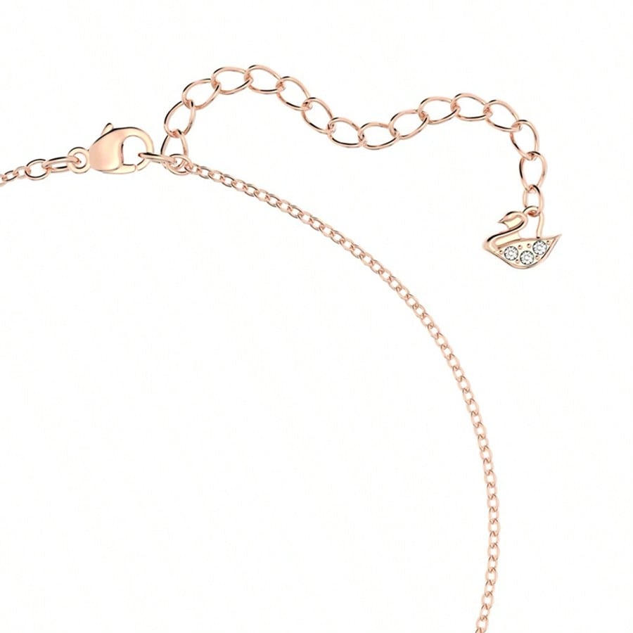 Swarovski Fashion Elegant Rhinestone Necklace 5636489 - Latisha Flower Pendant Rose Gold Jewelry, Suitable Gift For Women