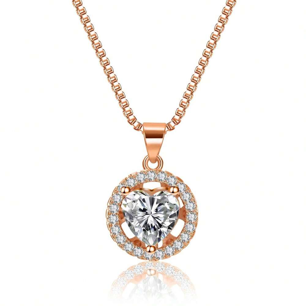 Gift For Mom Women's Jewelry Set, 4-Piece Set Rose Gold Watch Necklace Earrings Bracelet Women's Jewelry Set Birthday Gift Mom's Birthday Gift Mom's Gift For Grandma, Wife, Girlfriend